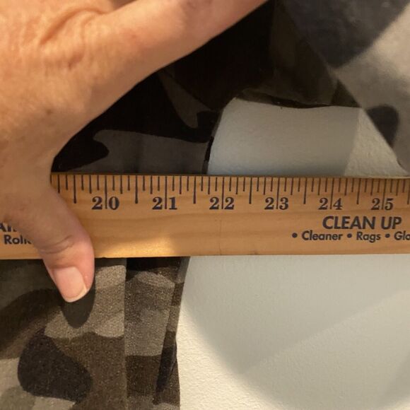 The Sweatshirt Project Sweatshirt Women Large Camo Green Puff Sleeve Waist Tie - Picture 10 of 12